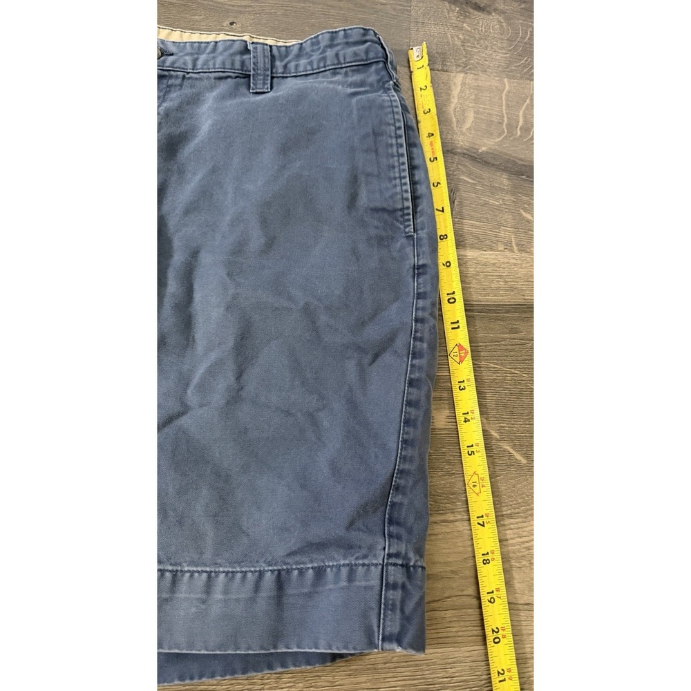 SJB Mens Denim Shorts Blue Flat Front Pockets Medium Wash 100% Cotton 36 - Picture 2 of 4